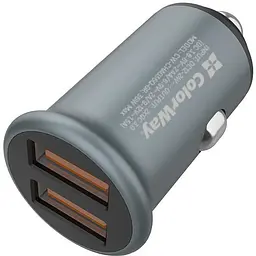 Автомобільний зарядний пристрій ColorWay Quick Charge 3.0 36W Gray (CW-CHA036Q-GR) - мініатюра 2
