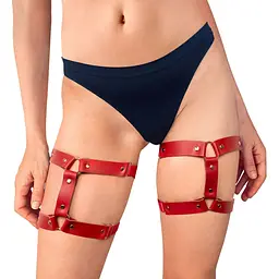 Гартери на ногу із натуральної шкіри Art of Sex - Kristina Leg Garters (2 шт.)