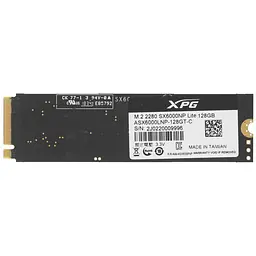 SSD-накопичувач ADATA XPG SX6000 Lite 128 GB (ASX6000LNP-128GT-C) - мініатюра 3