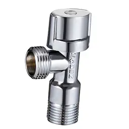 Кран кутовий приладовий Zegor FZ01 латунь 1/2"х1/2" Хром 30412 - мініатюра 2