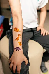 Тату тимчасове Помаранчеві дракони Tattooshka WS-071 Різнокольоровий shop (5805800010953) - мініатюра 3
