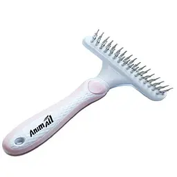 Гребінець-граблі AnimAll Groom для тварин Рожевий