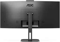 TFT 34" AOC CU34V5CW/BK, WQHD, VA, 100Гц, 1 мс, вигнутий, HDMI, DP, USB-C, USB-hub, webcam, колонки - мініатюра 4