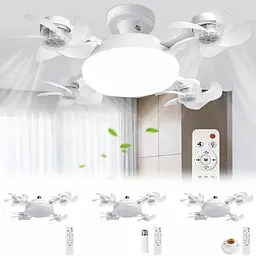Світлодіодна стельова люстра-вентилятор AY1053 / LED лампа з вентилятором у патрон / Стельовий світильник-вентилятор 60W - мініатюра 5