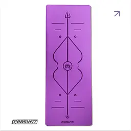Килимок для йоги професійний EasyFit Pro каучук 5 мм Фіолетовий - мініатюра 2