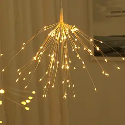 Світлодіодна гірлянда Феєрверк Firework автономна 150LED, довжина нитки 26см з пультом - мініатюра 3