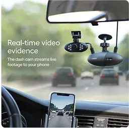 Камера Nexar Pro Dash для автомобілів Подвійна камера Dash Cam Вигляд спереду та зсередини з режимом нічного бачення - мініатюра 4
