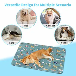 Літня охолодна підстилка для собак Derby Ice Silk Summer Pet Cooling Mat Dog Pattern - Green 45х60 см - мініатюра 6