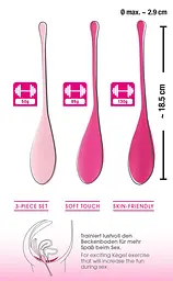 Вагінальні кульки Sweet Smile 3 Kegel Training Balls 3 шт (мульти) - мініатюра 4