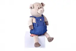 М'яка іграшка Same Toy Свинка у джинсовому комбінезоні, 45 см (THT711) - мініатюра 2
