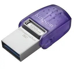 Флеш накопичувач USB 128Gb DataTraveler microDuo 3C, Purple Kingston teh0021073 - мініатюра 2