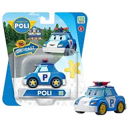 Колекційна машинка Roi Visual Робокар Полі Die Cast металева біло-блакитна (MRT-0600) - мініатюра 5