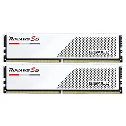Модуль пам'яті G.Skill DDR5 64GB (2x32) Ripjaws S5 6000Mhz White XMP 3.0 (F5-6000J3040G32GX2-RS5W) Б/в