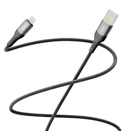 Кабель для заряджання та обміну даними Yoki YK-SO15 SOLID Series USB/Lightning 12W 2.4A/5V 2 м Чорний - мініатюра 6