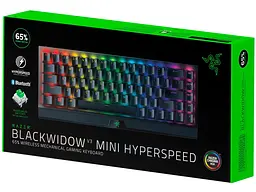 Клавіатура Razer BlackWidow V3 Mini HyperSpeed Green Phantom Ed. WL/BT/USB US RGB, Black (RZ03-03892000-R3M1) - мініатюра 6