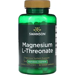 Магній L-треонат Swanson Magnesium L-Theonate 90 капсул