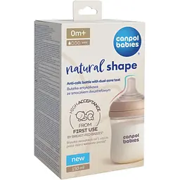 Пляшечка антиколікова Canpol babies Natural Shape з соскою Dual-zone 150 мл (35/400) - мініатюра 5