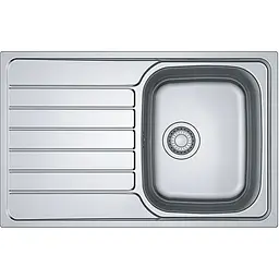 Кухонна мийка Franke Spark, нерж.сталь, прямокутник, з крилом, 790х500х160мм, чаша - 1, накладна, SKL 611-79, нерж декор