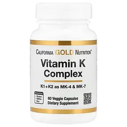 Витамин К Vitamin K Complex 120 mcg 60 капсул California Gold Nutrition vit0006312
