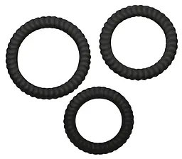 Набір ерекційних кілець You2Toys Lust 3 Black 3 шт. чорний - мініатюра 2