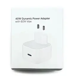 Зарядний пристрій - блочок FoxConn Dynamic Power Adapter PD 40W - 60W 1:1 для Apple 1 вихід юсб-с білий - мініатюра 4