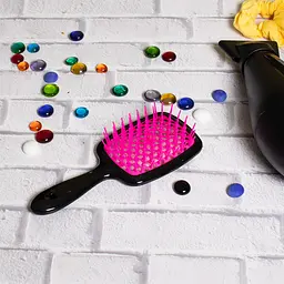 Гребінець щітка для волосся Superbrush Plus Hollow Comb, Yu Xin Рожевий 85778 - мініатюра 5