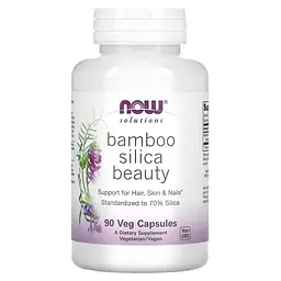 Натуральна добавка Solutions Bamboo Silica Beauty, 90 вегакапсул NOW vit0003483