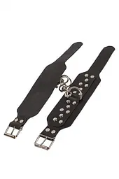 Кайдани на щиколотки Leather Leg Cuffs Black - мініатюра 3