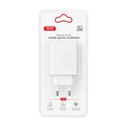 Зарядний пристрій XO QC16U 1xUSB-C PD30W + 1xUSB QC3.0 GaN white (XO-QC16U) - мініатюра 4