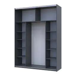 Шафа купе Doros G-Caiser Графіт/Білий 2 ДСП / 3 частини 180х60х240 (44900262) - мініатюра 6