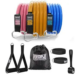 Набір трубчастих еспандерів PowerPlay PP-4101 Expander Tube Set 3 шт (до 18,2 кг.) (PP-4101_3set) - мініатюра 1