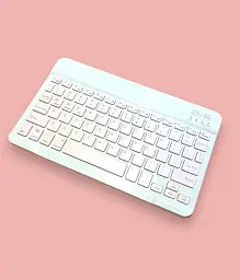 Бездротова клавіатура VHG QS-1010 Wireless Keyboard, White-Pink