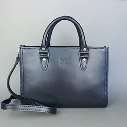 Жіноча шкіряна сумка Fancy синя - мініатюра 3