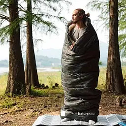 Спальник Naturehike M320 (CNK2350WS023) +15°C - з капюшоном - правий - зелений камуфляж - мініатюра 8