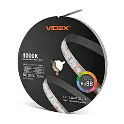 Светодиодная лента Videx DC24V 60W 5M 4000K Ra98 IP20 5м (VL-LST28144-24124-B5)
