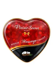 Масажна свічка-серце Plaisirs Secrets Coconut (35 мл) Plaisirs Secrets 90-826065; SO1868 102488 - мініатюра 3