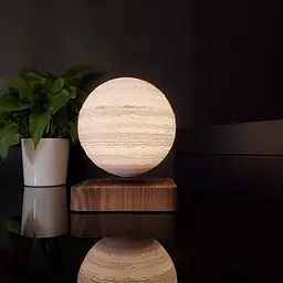 Магнітна левітаційна лампа HCNT Levitating Lamp Jupiter Light Wood Grain SIM10-GW5-J - мініатюра 5