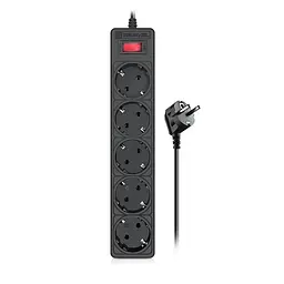 Сетевой фильтр Real-EL RS-Protect 505 5 м Black (EL122300046)