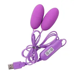 Подвійне віброяйце для жінок 10 режимів вібрації 5,5 см з usb рожеве - мініатюра 2