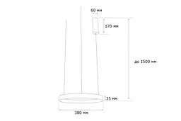 Підвісний світильник MJ-Light RING 38 30W 4000K BGD 11002 - мініатюра 4