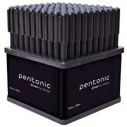 Ручка кулькова масляна Linc Pentonic 0.7 мм стенд 100 шт. чорна (412200) - мініатюра 3