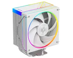 Кулер для процесора ID-Cooling FROZN A410 ARGB White, 120 мм, 4 теплових трубок, алюміній/мідь, 500±200 ~ 2000±10% RPM, 29.85dB(A) Max, Intel: 1851, 1700, 1200, 115x, AMD: AM4/AM5, 152х75х120 мм, 4-pin PWM, ARGB, до 220 Вт