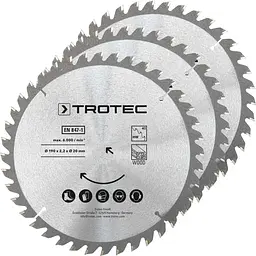 Диск пиляльний Trotec 190х20х2,2 HW40 Wood 3 шт