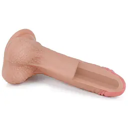 Фалоімітатор на присосці Dual-Layered Silicone Cock Flesh 18 см тілесний - мініатюра 9