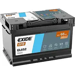 Автомобільний акумулятор EXIDE Start-Stop EFB 6СТ-65Ah АзЕ 650A (EN) EL652 - мініатюра 2