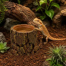 Декорація Hobby Forest Stump 14x12,5x10 см - декоративний пень, поїлка для тераріуму (40848) - мініатюра 3