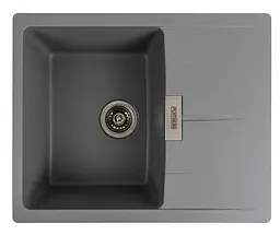 Кухонна мийка Platinum 6250 ZIRKONE Сірий металік (SP000040792)