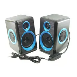 Комп'ютерні колонки провідні акустичні сині 2.0 USB FnT FT-165 - мініатюра 3