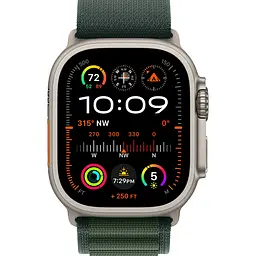 Смарт-годинник Apple Watch Ultra 2 49mm Natural Titanium Case with Dark Green Alpine Loop Medium [MYT33+MXMV3] [114940] - мініатюра 2