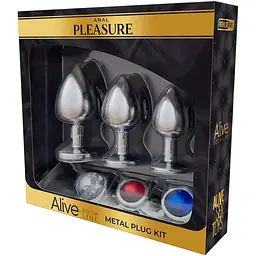 Набір металевих анальних пробок Alive Metal Plug Kit